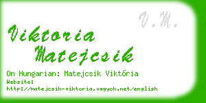 viktoria matejcsik business card